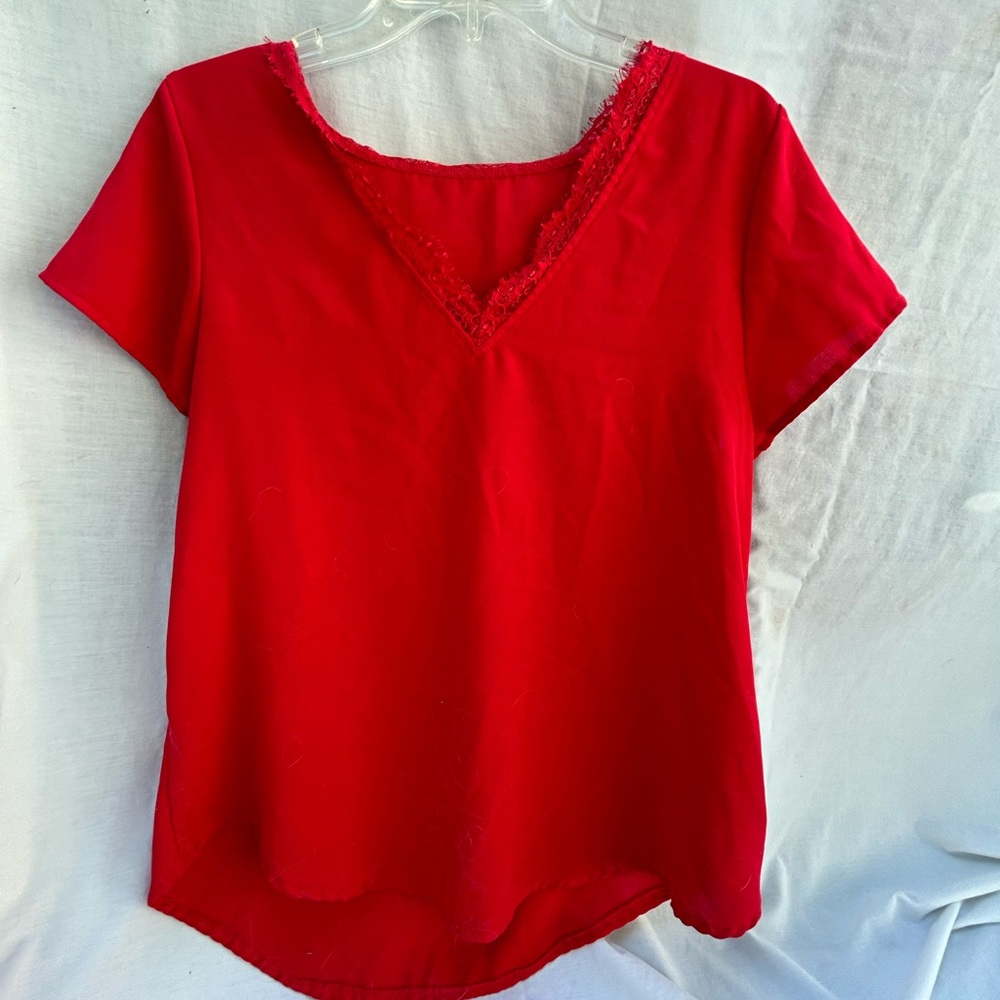 Untitled Brand, no brand name red blouse